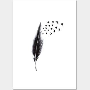 Feather and birds Posters and Art